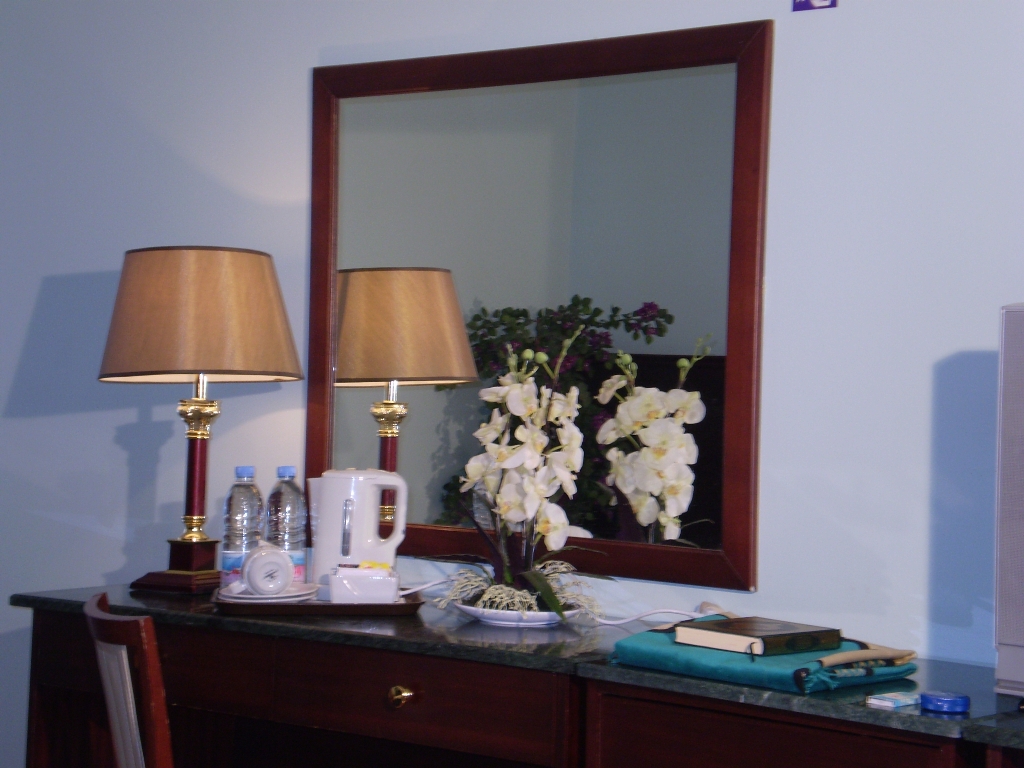 Well-appointed hotel room amenities provided to pilgrims during their stay